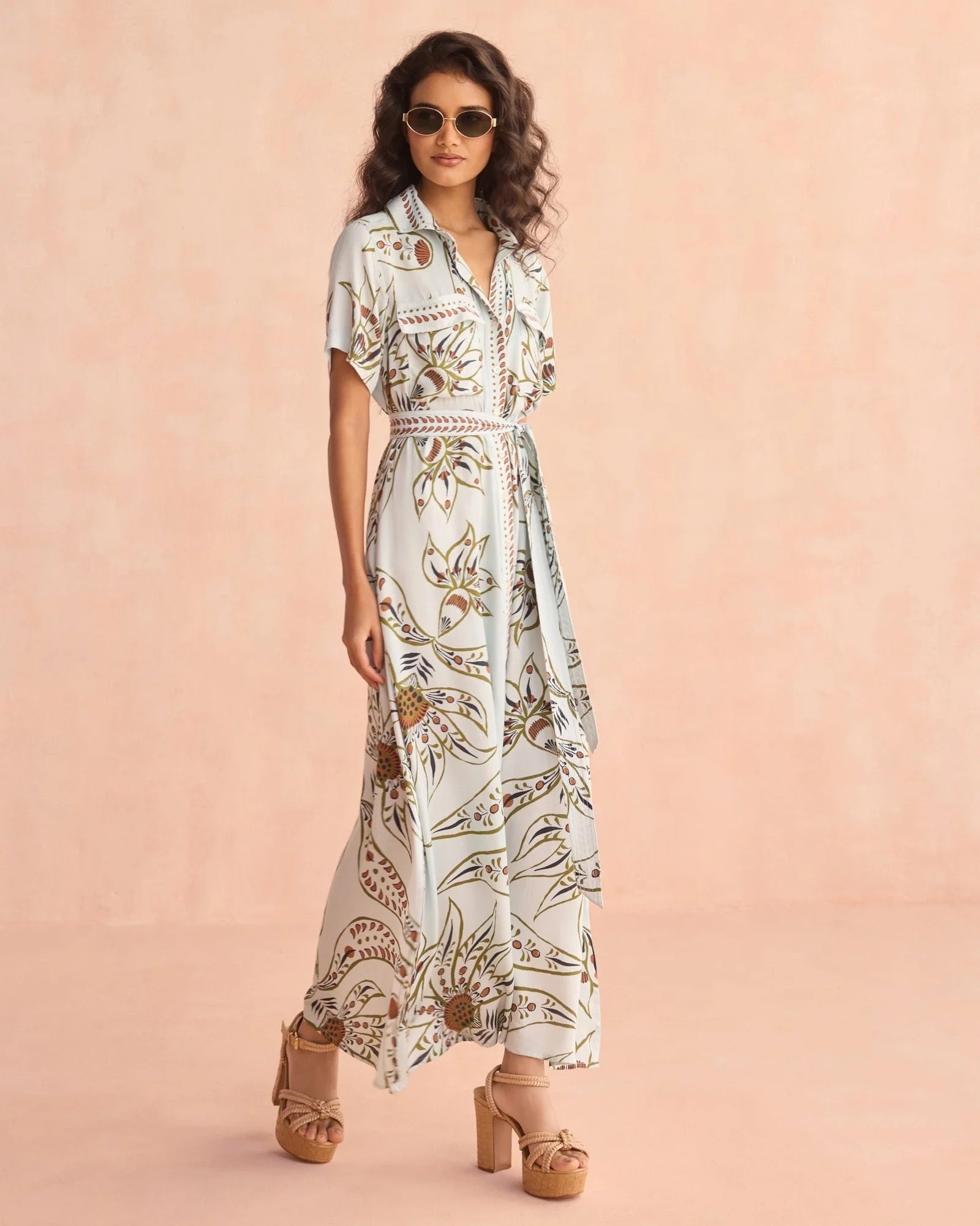Amira Shirt Dress Diya Powder