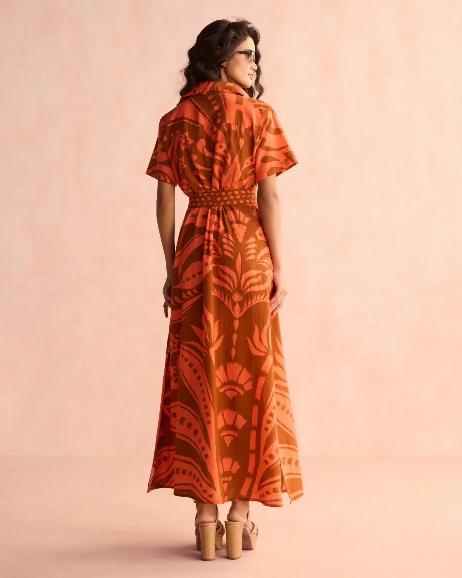Amira Shirt Dress Naia Terracotta