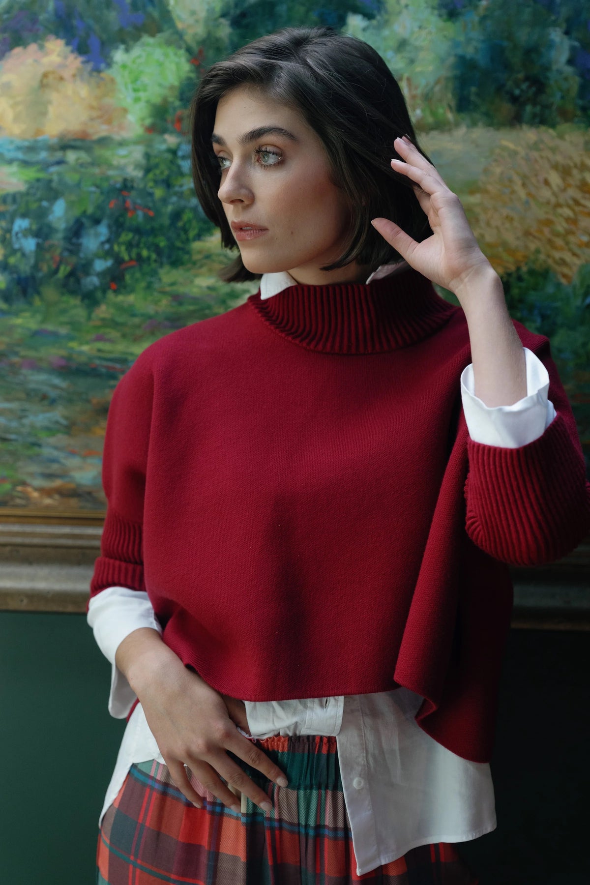 Sadie Sweater- Bordeaux One size