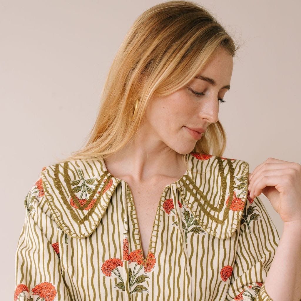 Wavy Stripe Quinn Dress