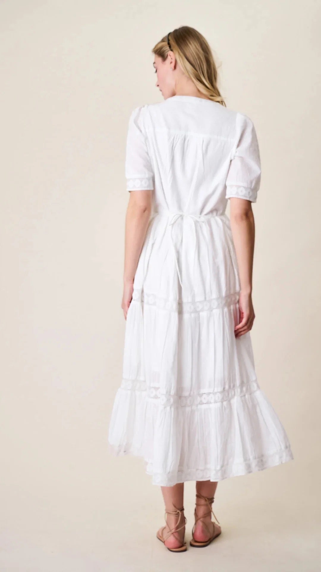 Eve Dress- White Dobby