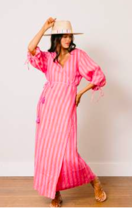 Orchid Pinstripe Beatriz Dress