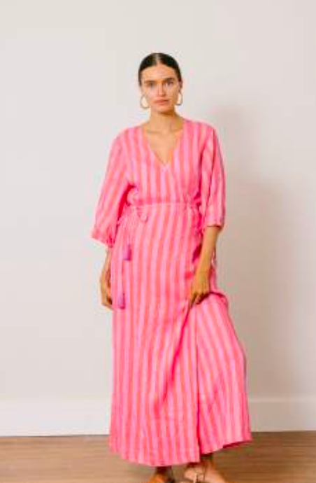 Orchid Pinstripe Beatriz Dress