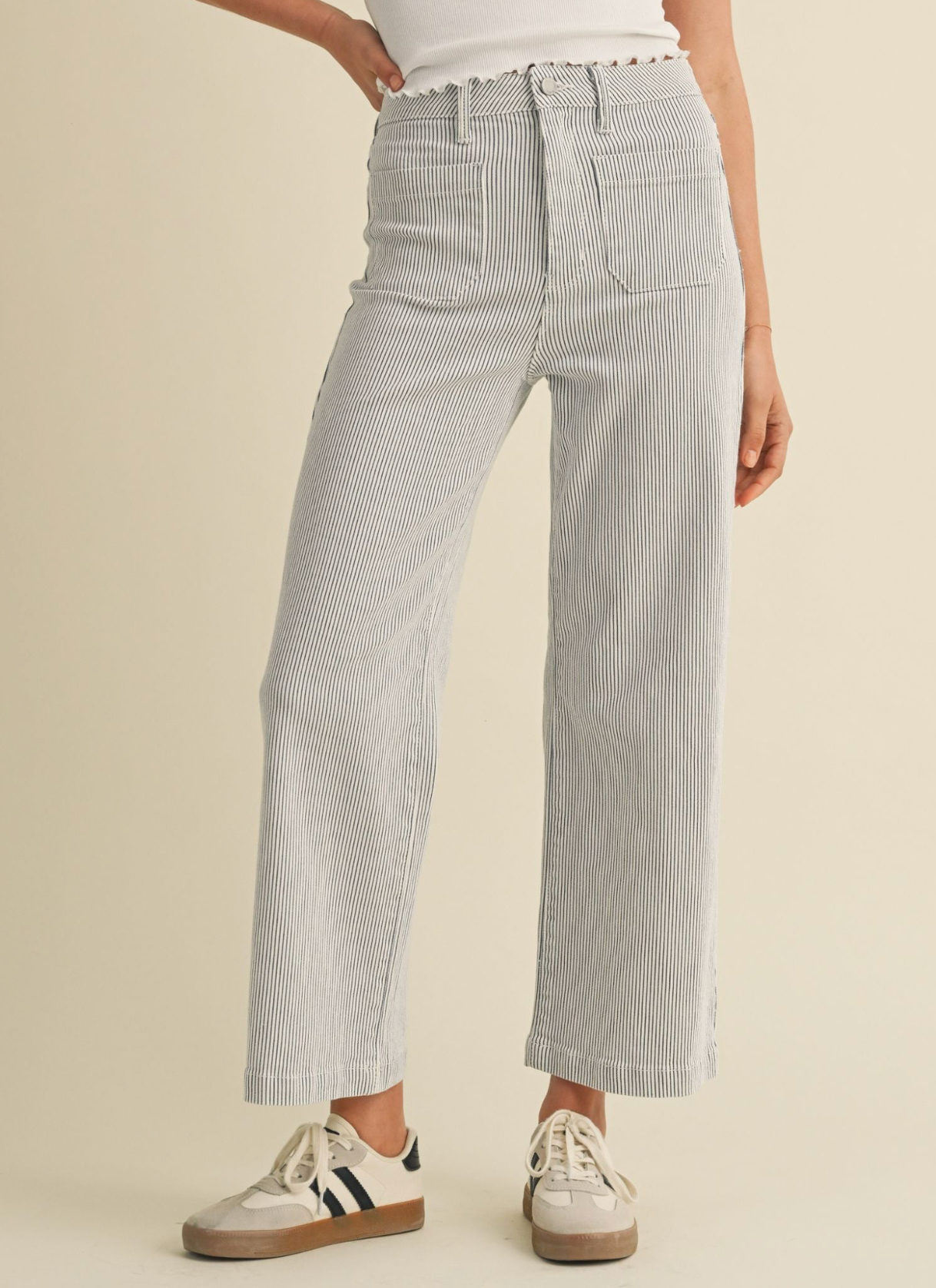 The Sailor Pocket Wide Leg- Stripe