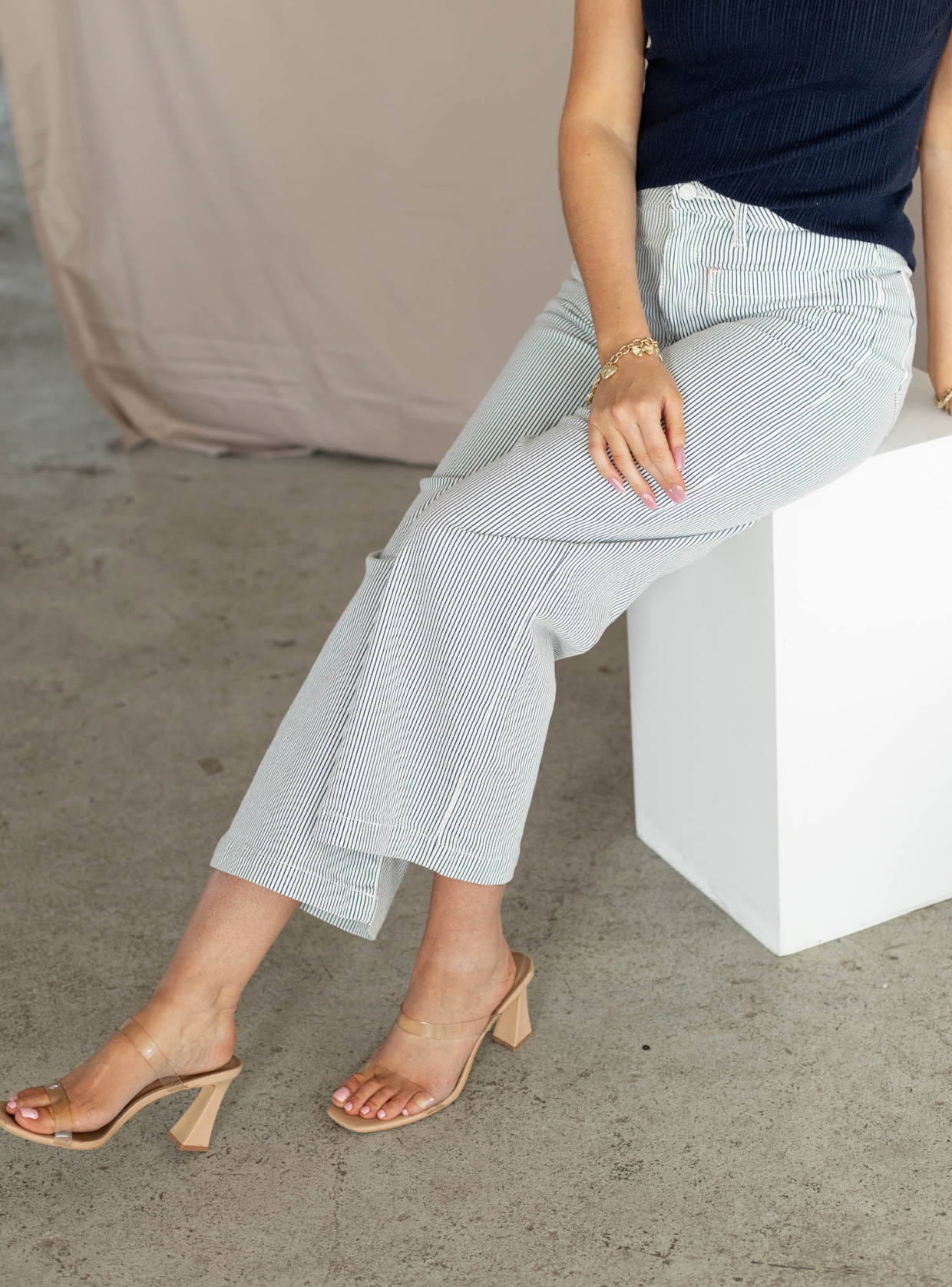 The Sailor Pocket Wide Leg- Stripe