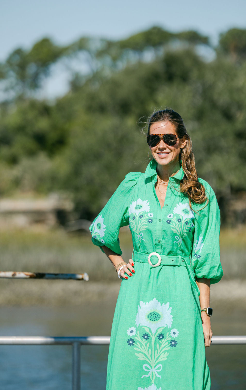Lyla Dress - Blue Henrietta