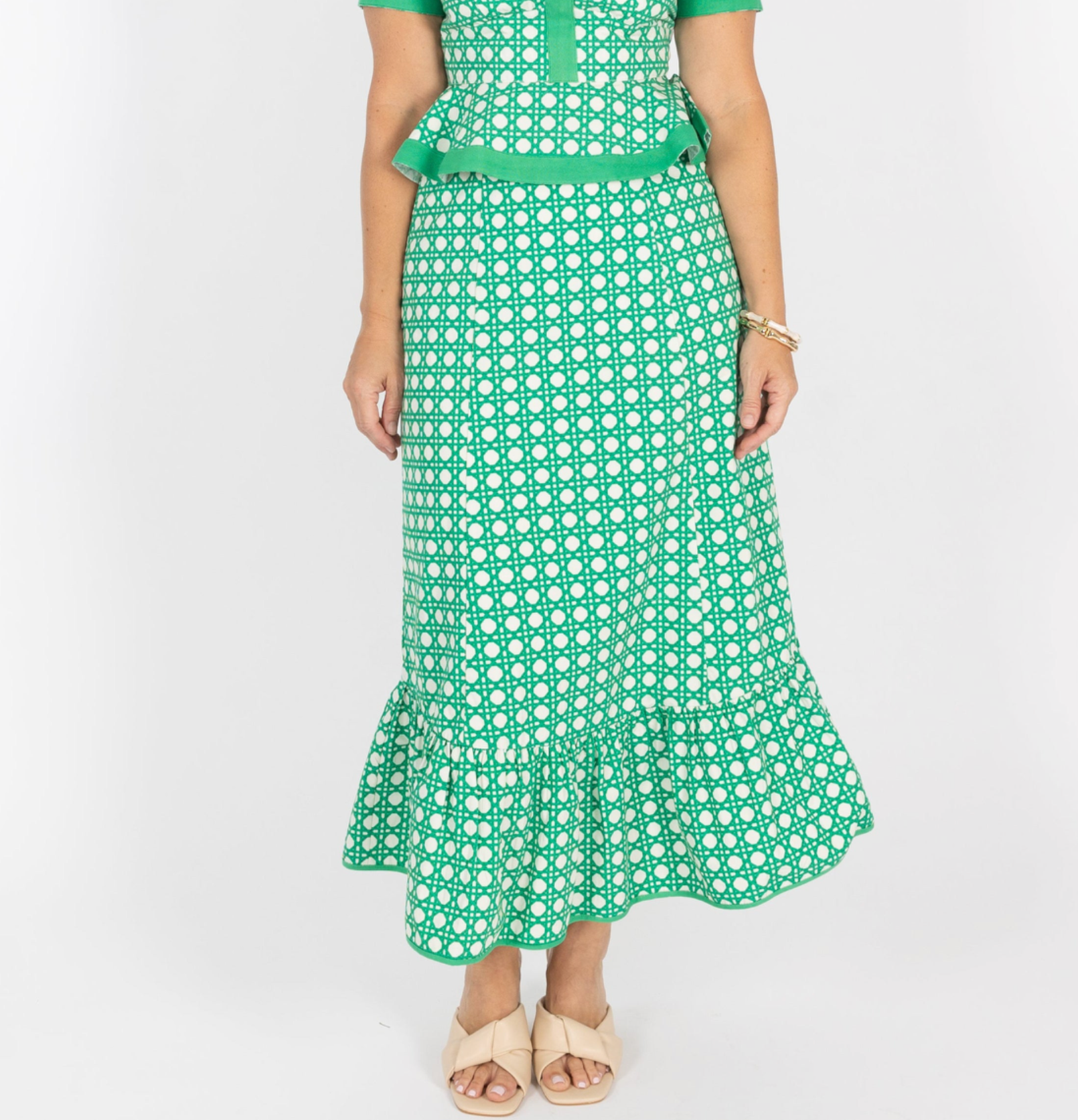 Addie Skirt - Green Cane
