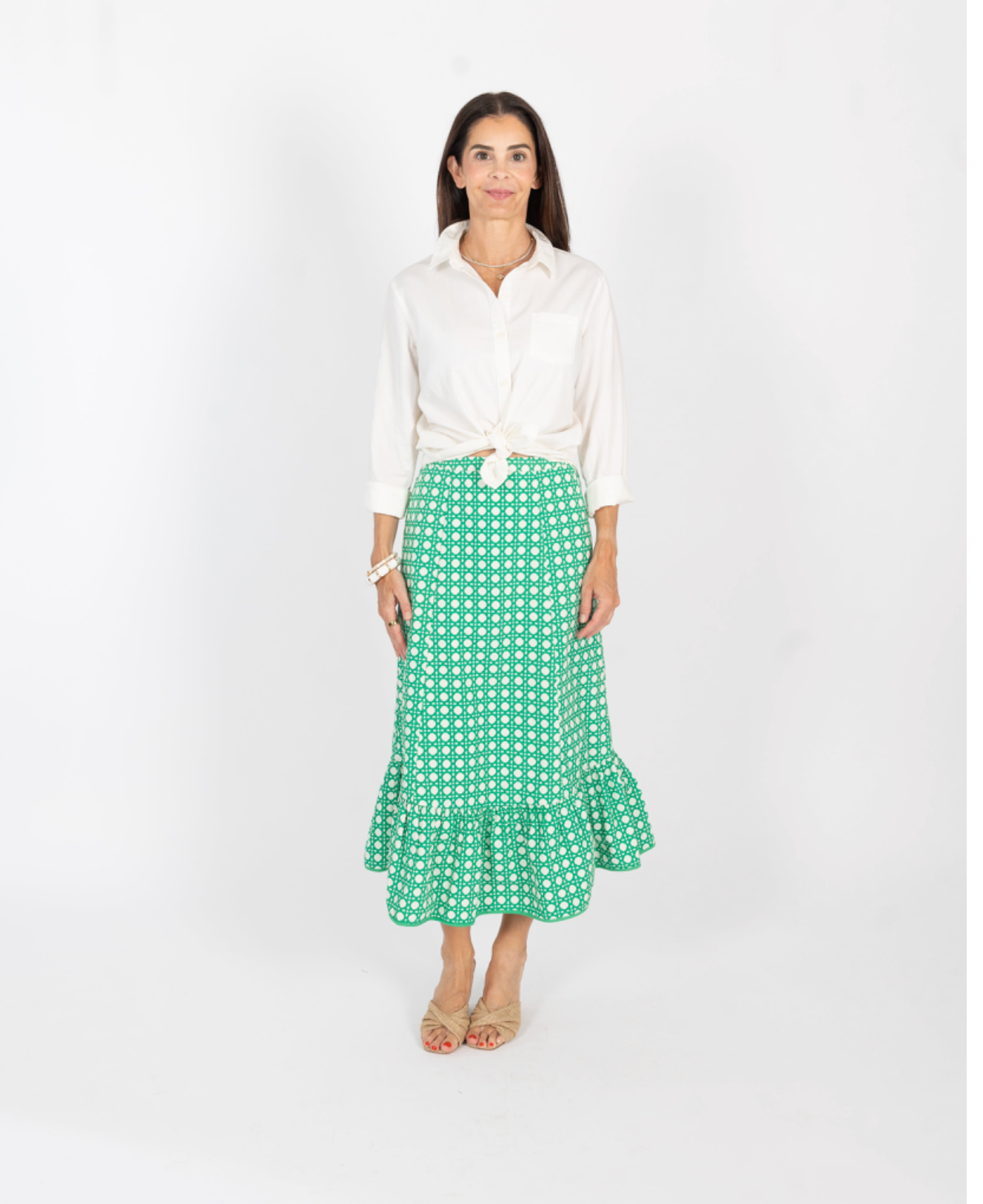 Addie Skirt - Green Cane