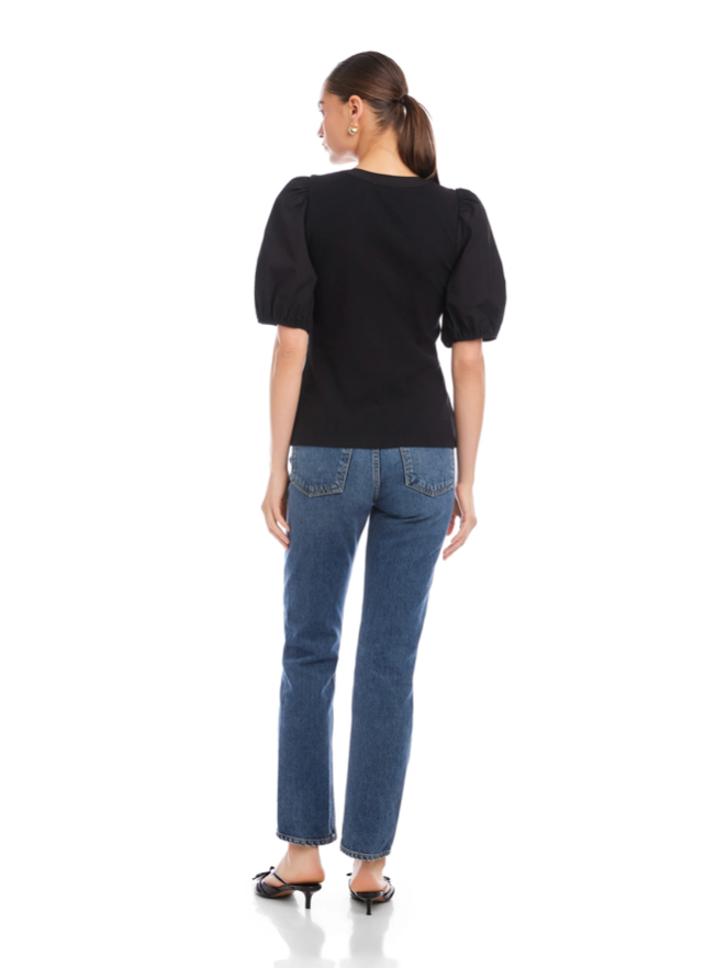 TERRYN CONTRAST SHORT SLEEVE TOP
