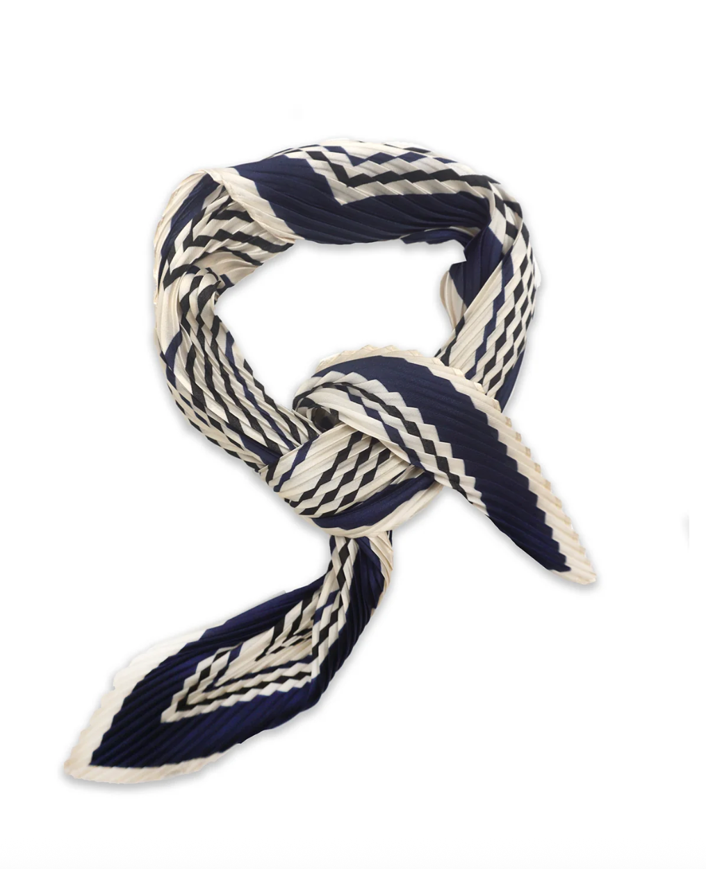 Petit Plissé Scarf- Navy Mix