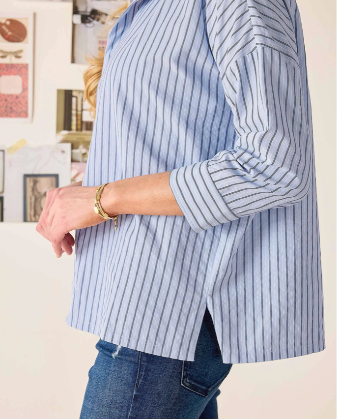 Mersea Emerson Top - Blue Double Stripe