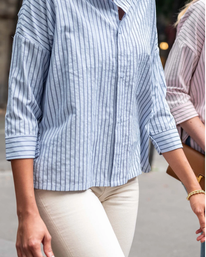 Mersea Emerson Top - Blue Double Stripe