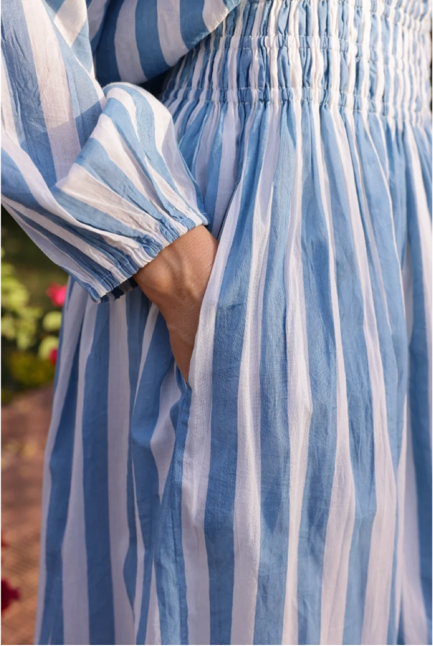 Porto Blue Stripe Skirt