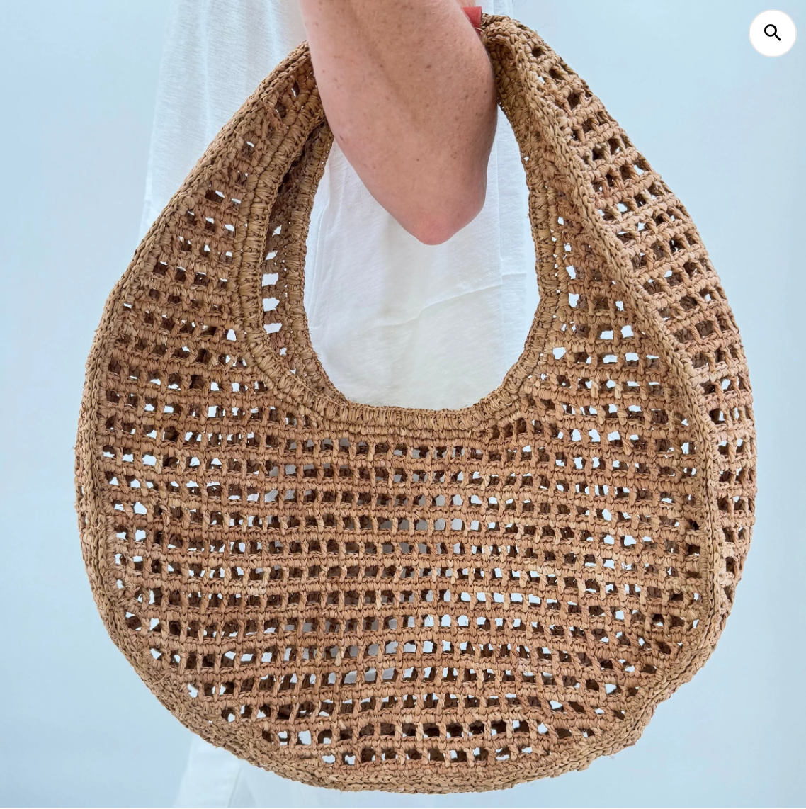 Baldiz Open Weave Raffia Bag