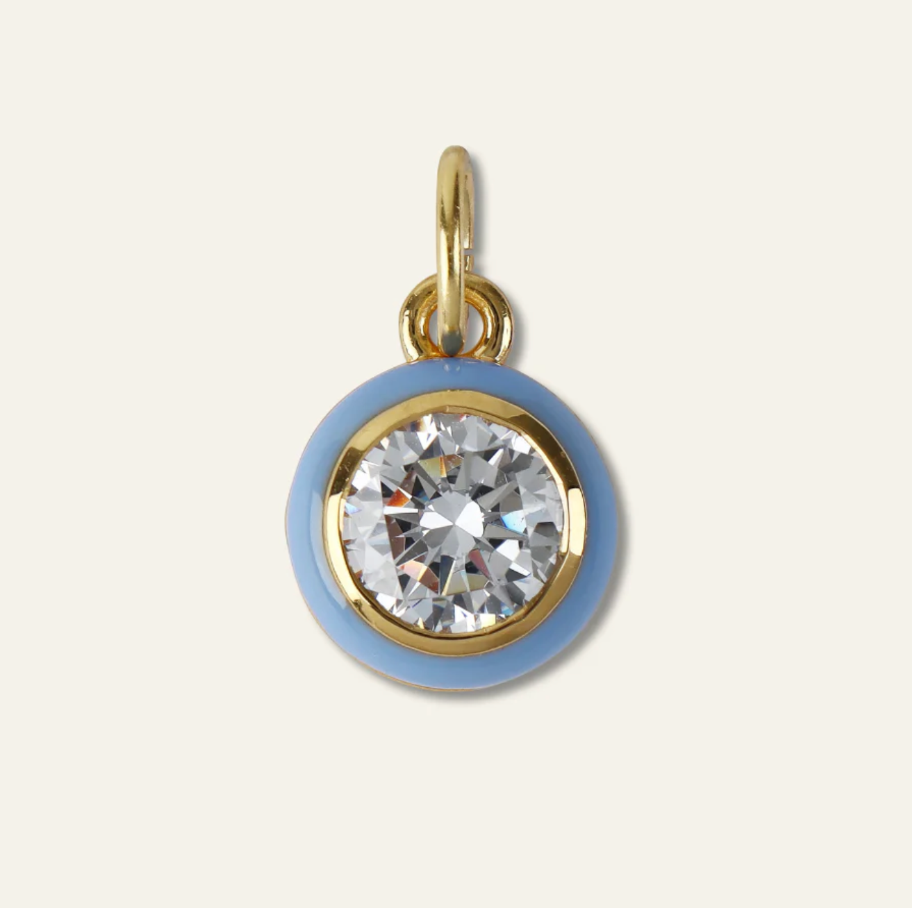 HART red cord Blue Enamel Bezel Charm