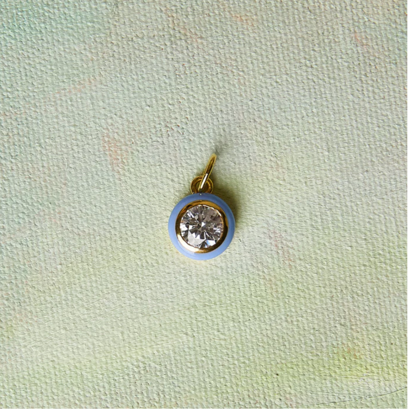 HART red cord Blue Enamel Bezel Charm