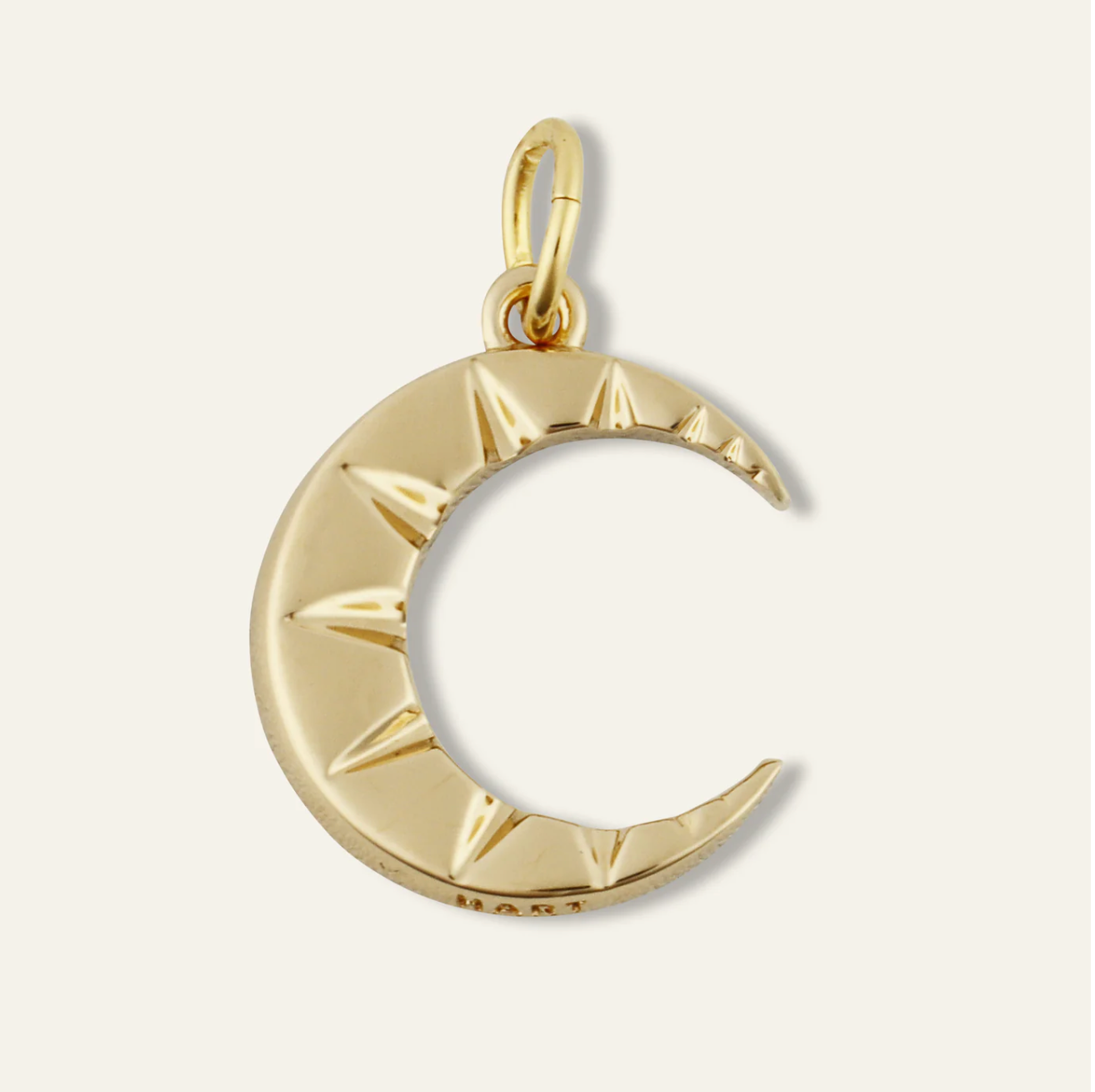 HART gold cord Crescent Moon Charm