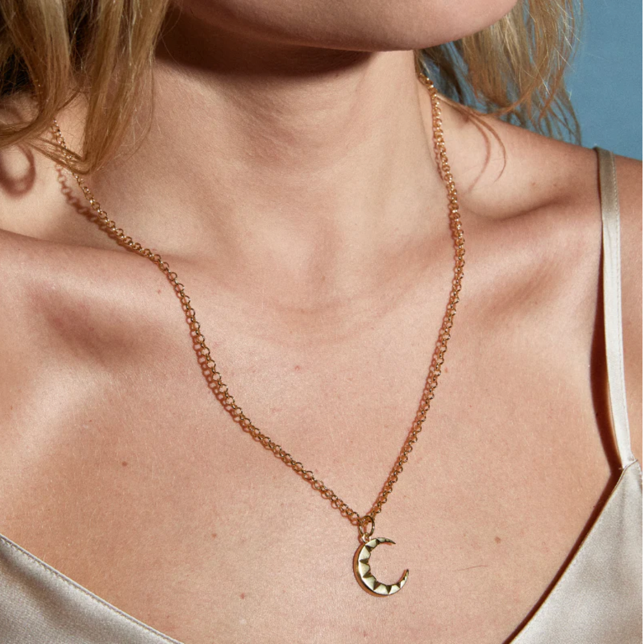 HART gold cord Crescent Moon Charm