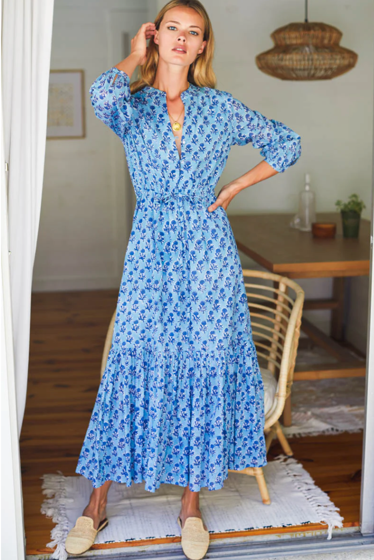 FRANCES 3 DRESS - LITTLE MARIGOLDS DANUBE ORGANIC