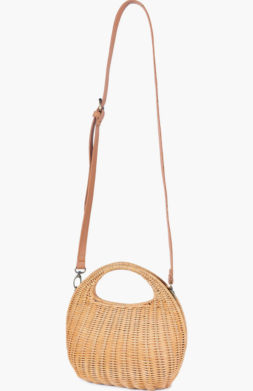 Jelavu Ayla Woven Rattan Top Handle Bag