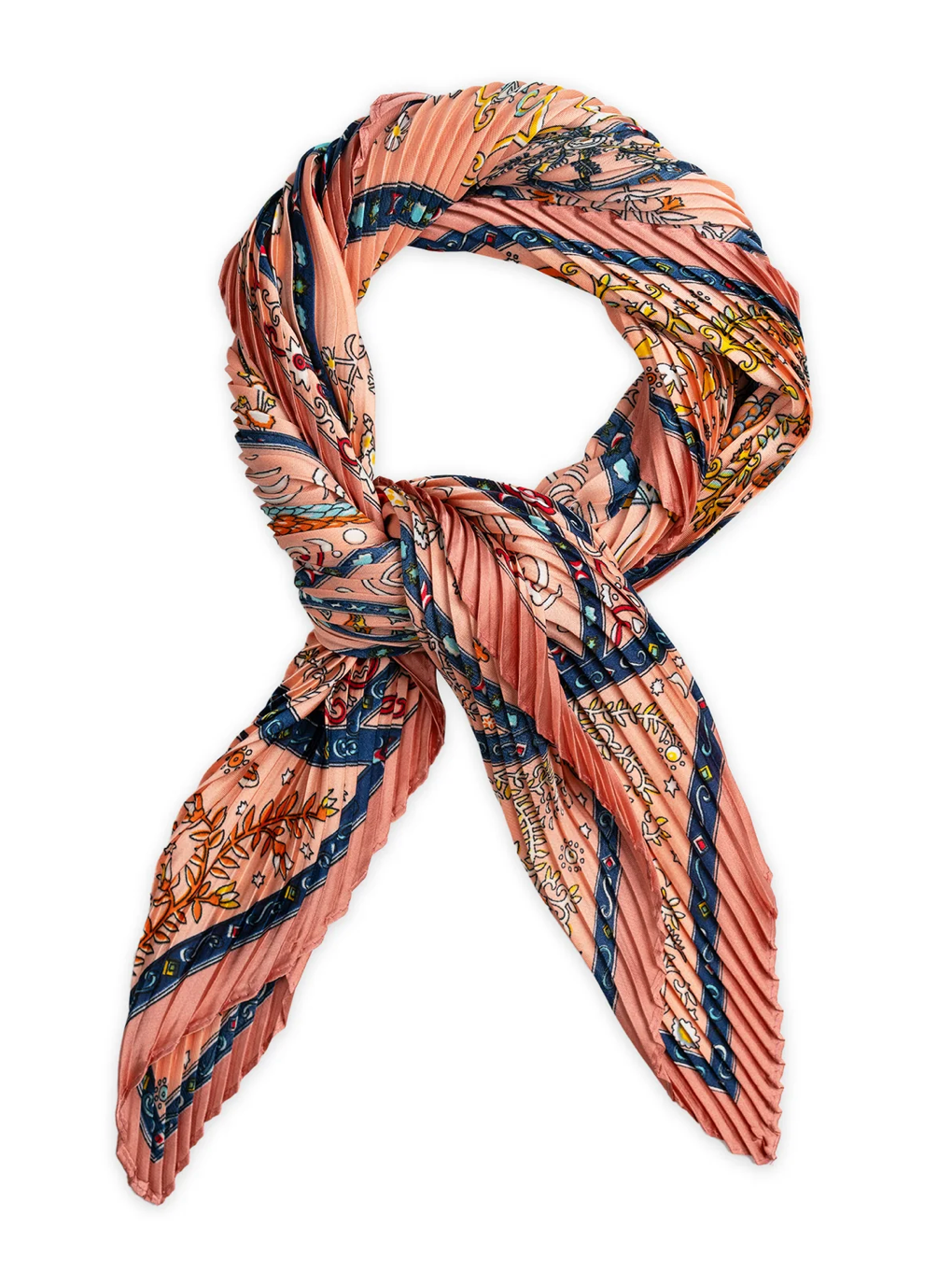Petit Plisse Scarf - Coral Mix
