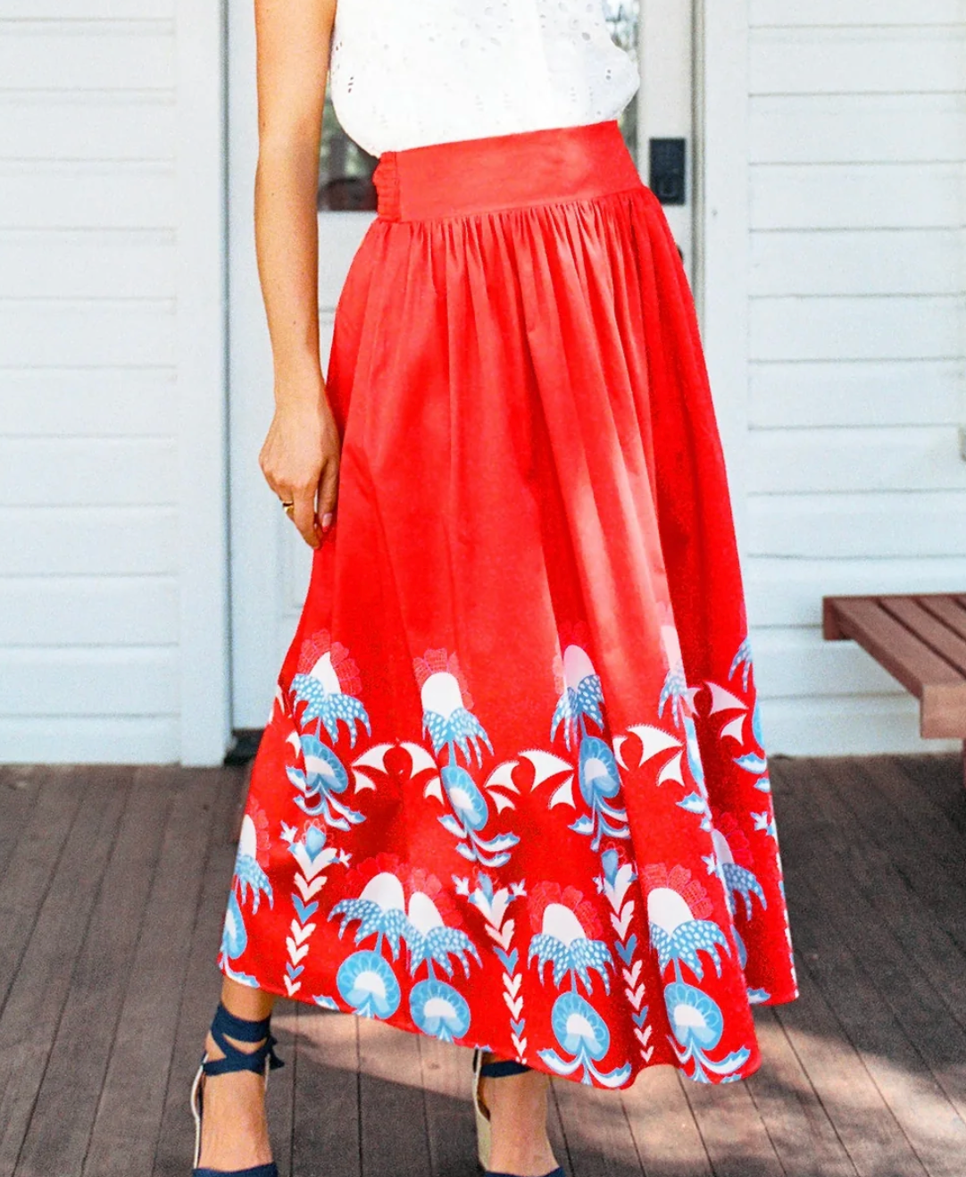 Lillian Skirt- Red Thistle