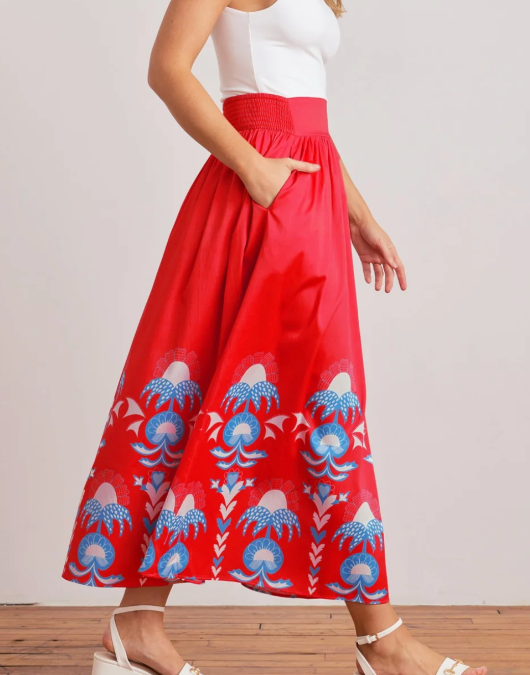 Lillian Skirt- Red Thistle