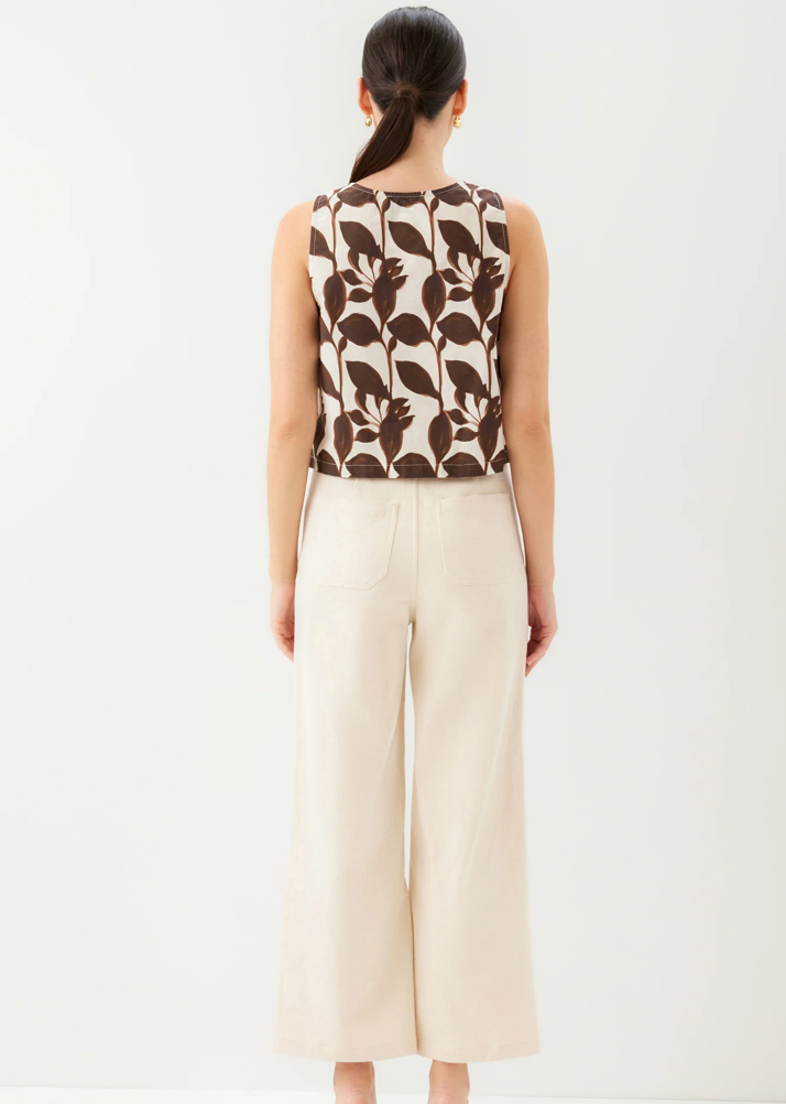 Emery Tie Front Top