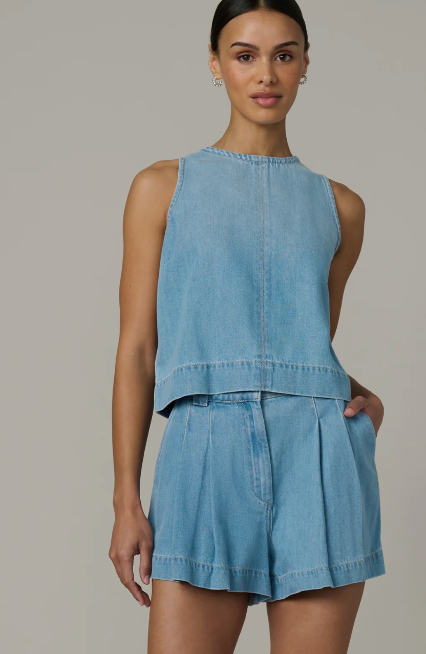 The Denim Shell Top