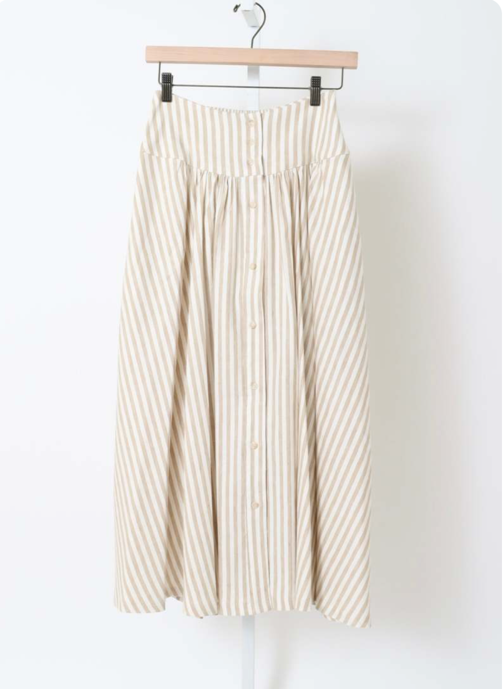 Elina Skirt - Almond Stripe