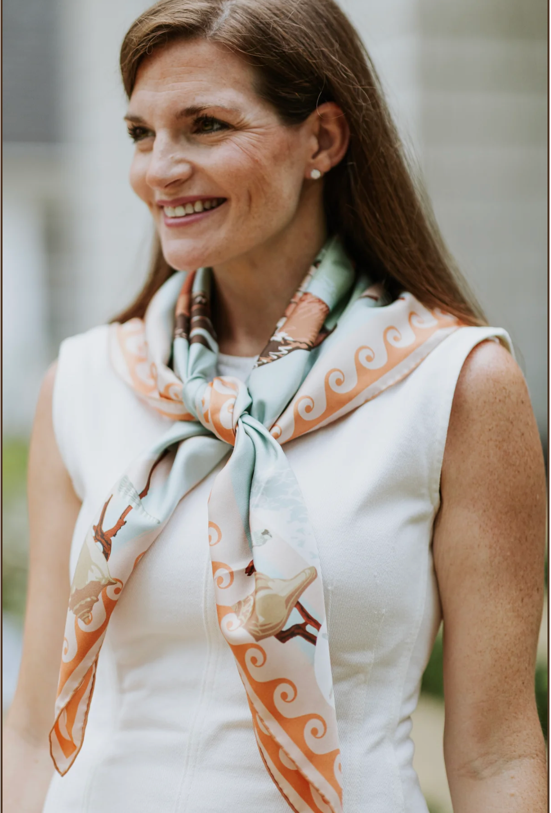 Buttercup Marsh Flyer - Double-Sided Silk Scarf