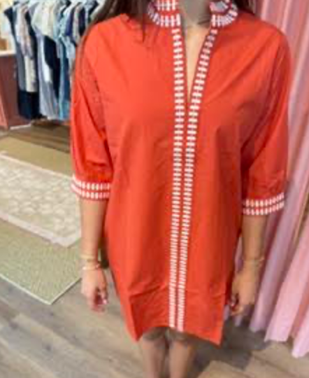 Campbell Dress- Tomato