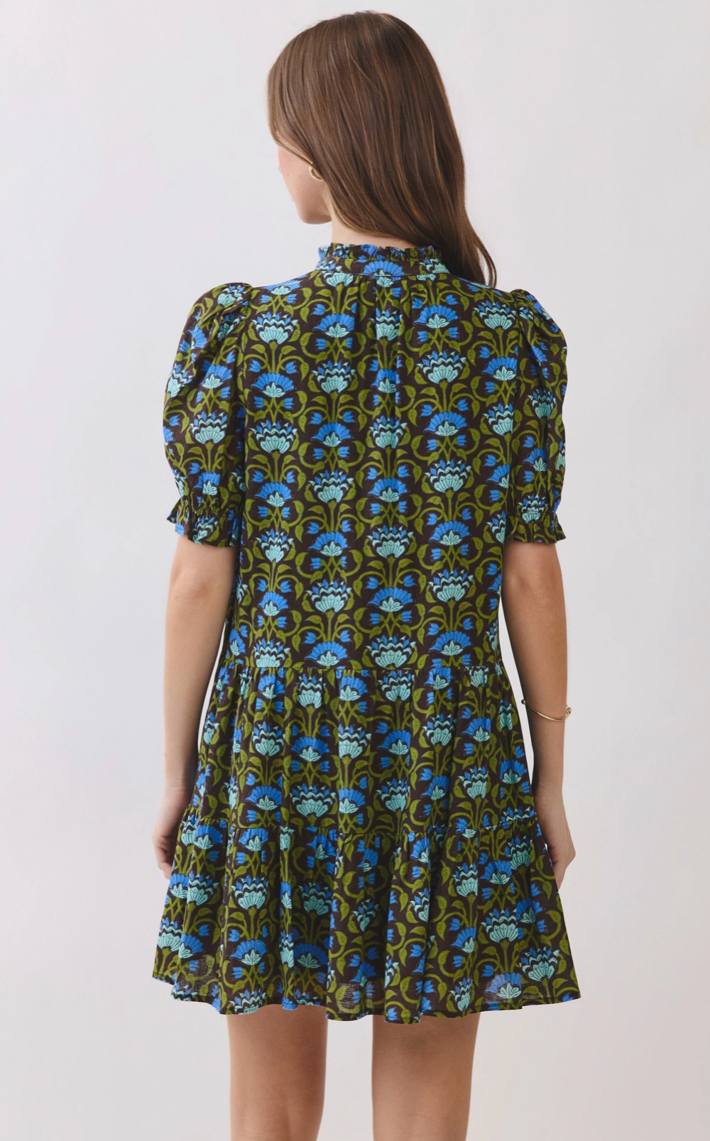 Puff Sleeve Floral Mini Dress