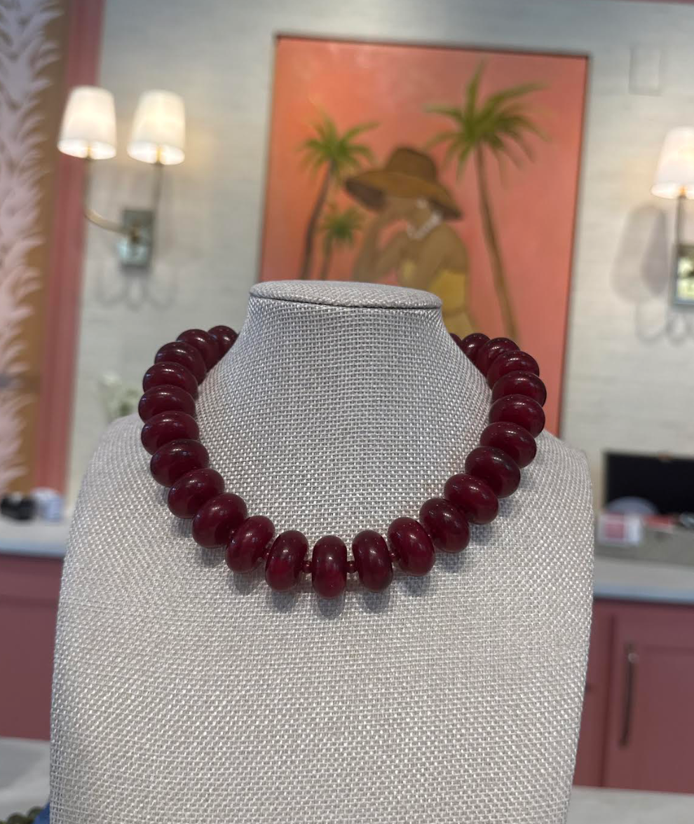Larger Rondelle Beaded Necklace