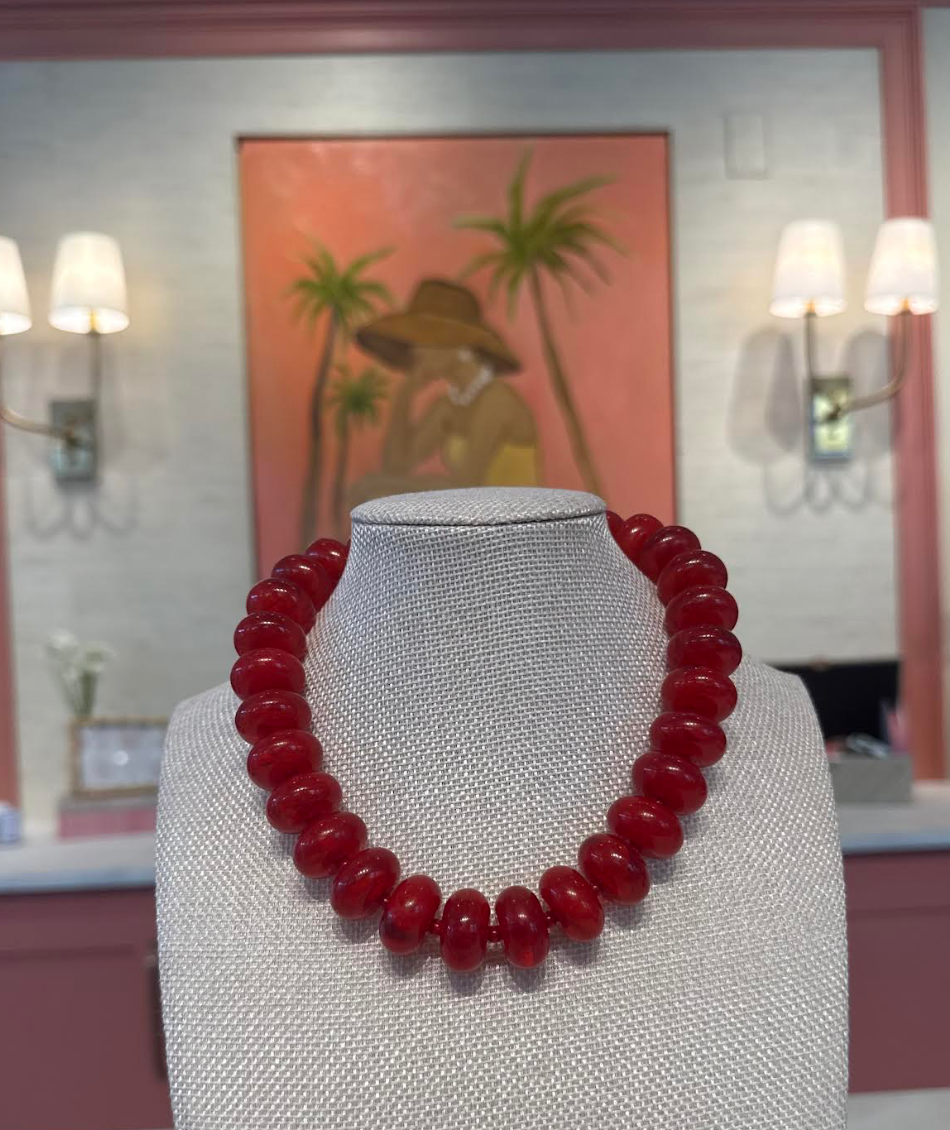 Larger Rondelle Beaded Necklace