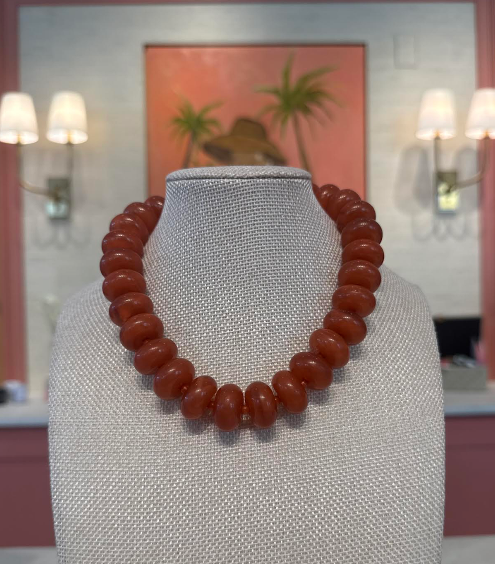 Larger Rondelle Beaded Necklace