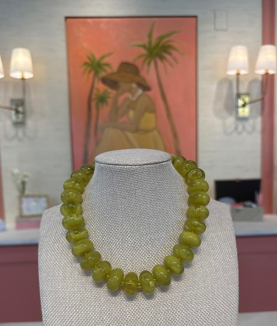 Larger Rondelle Beaded Necklace