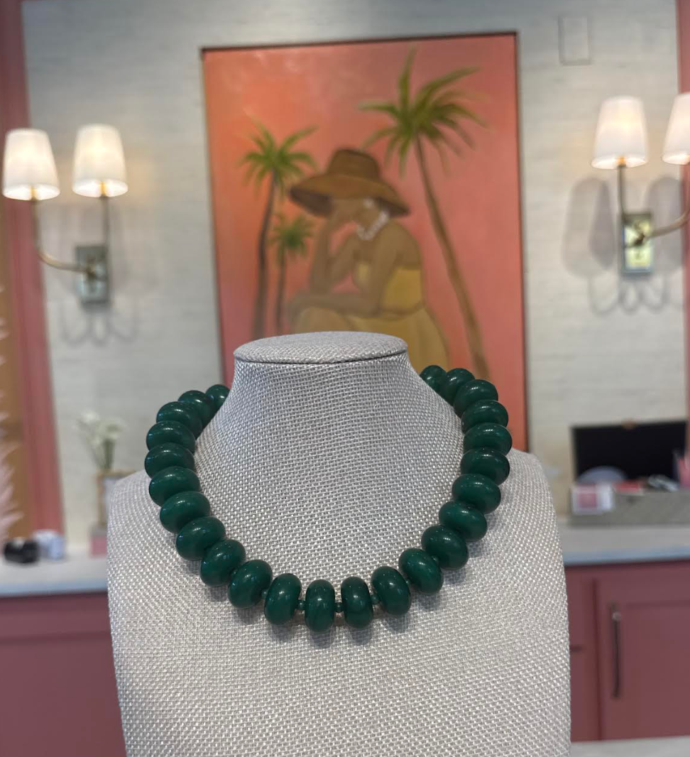 Larger Rondelle Beaded Necklace