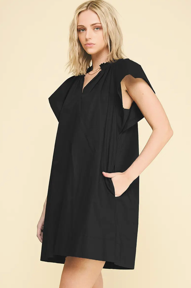 Ruffle Detail Mini Dress