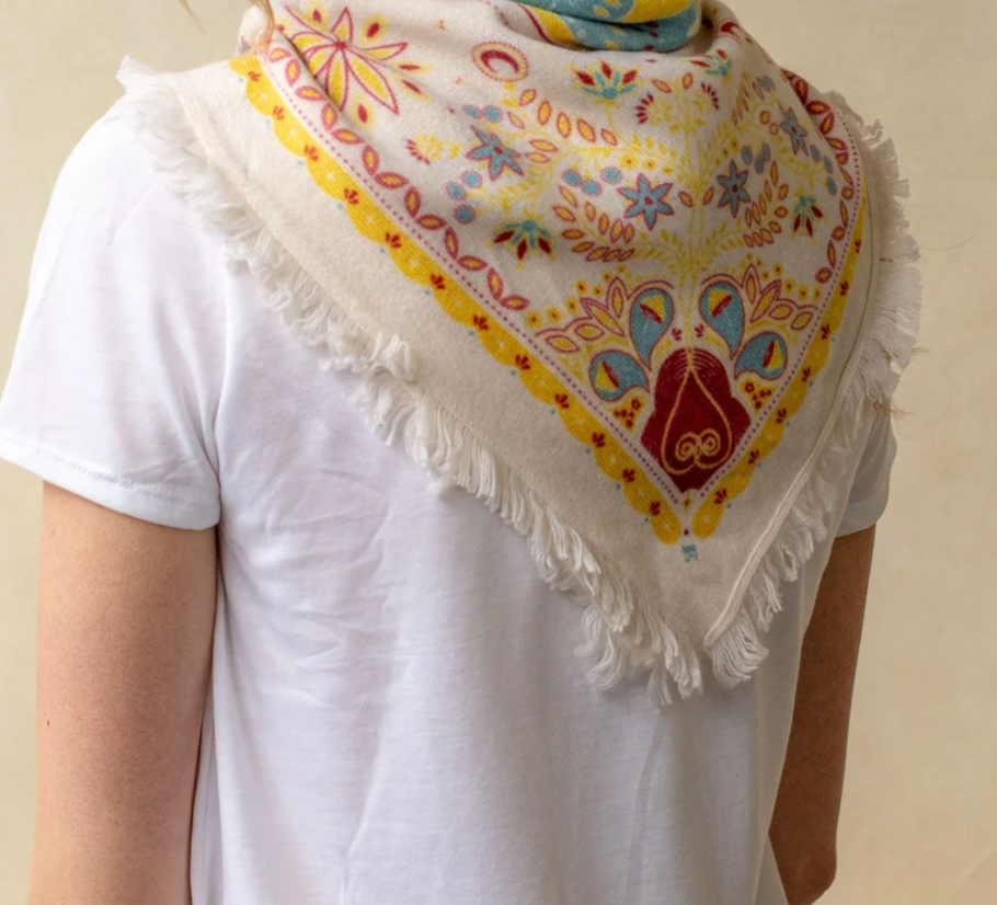 Mini Celestial Bird Cashmere Bandana