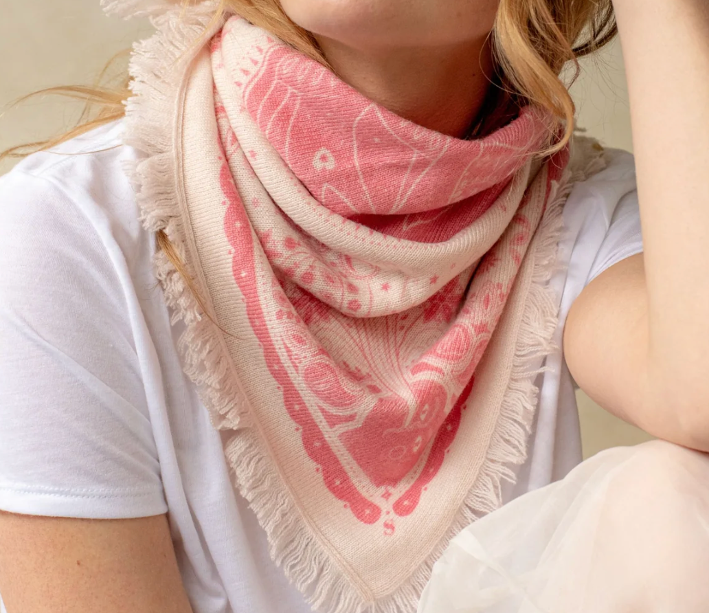 Mini Celestial Bird Cashmere Bandana