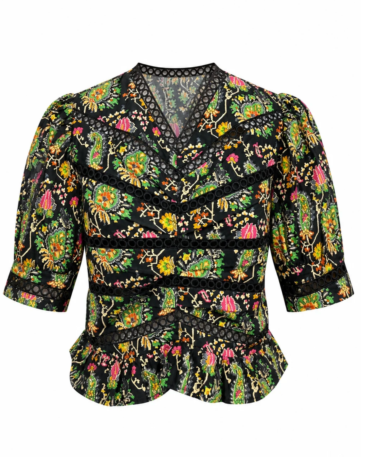Embroidered Paisley Top