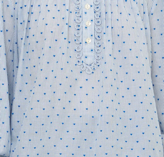 Cordelia Top- Lyon Blue