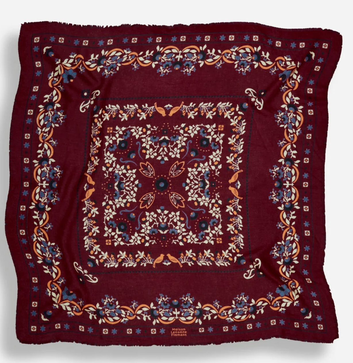 Secret Garden Burgundy Scarf