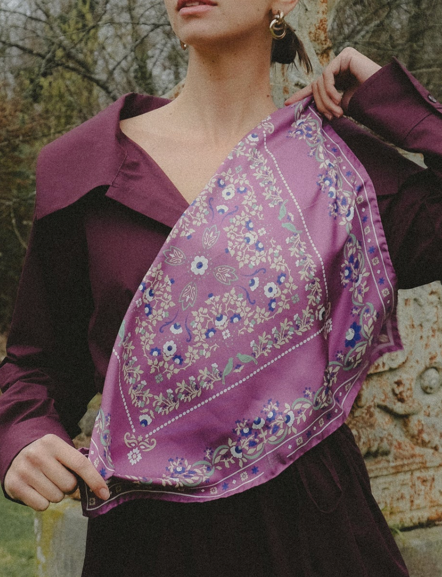 Small Secret Garden Raspberry Silk