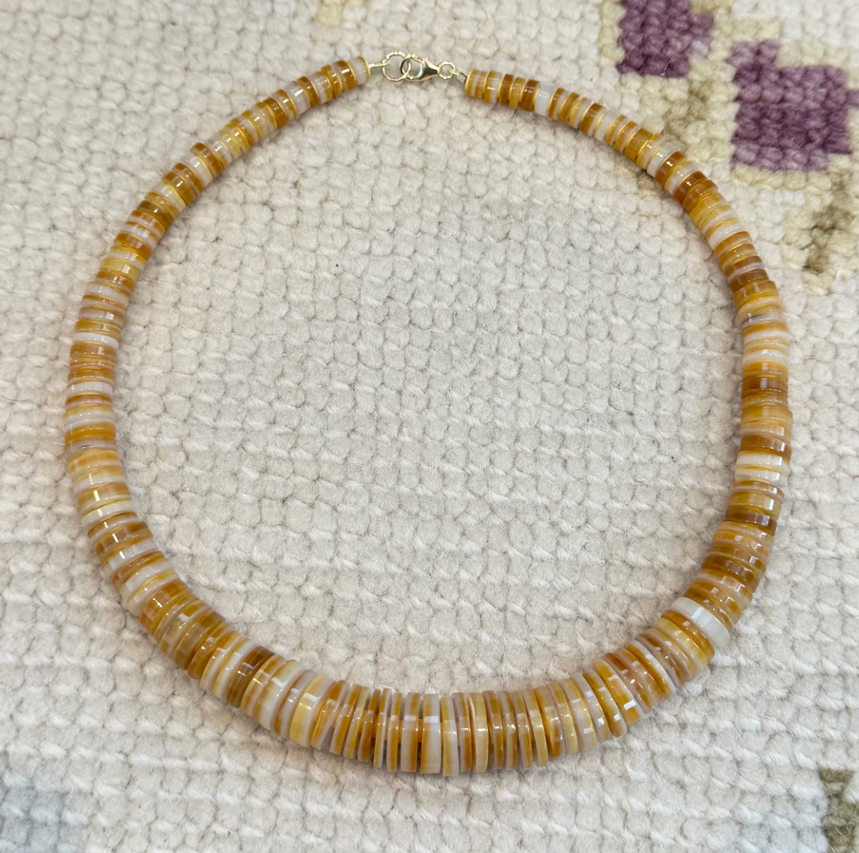 Yellow Mother of Pearl Candy Necklace