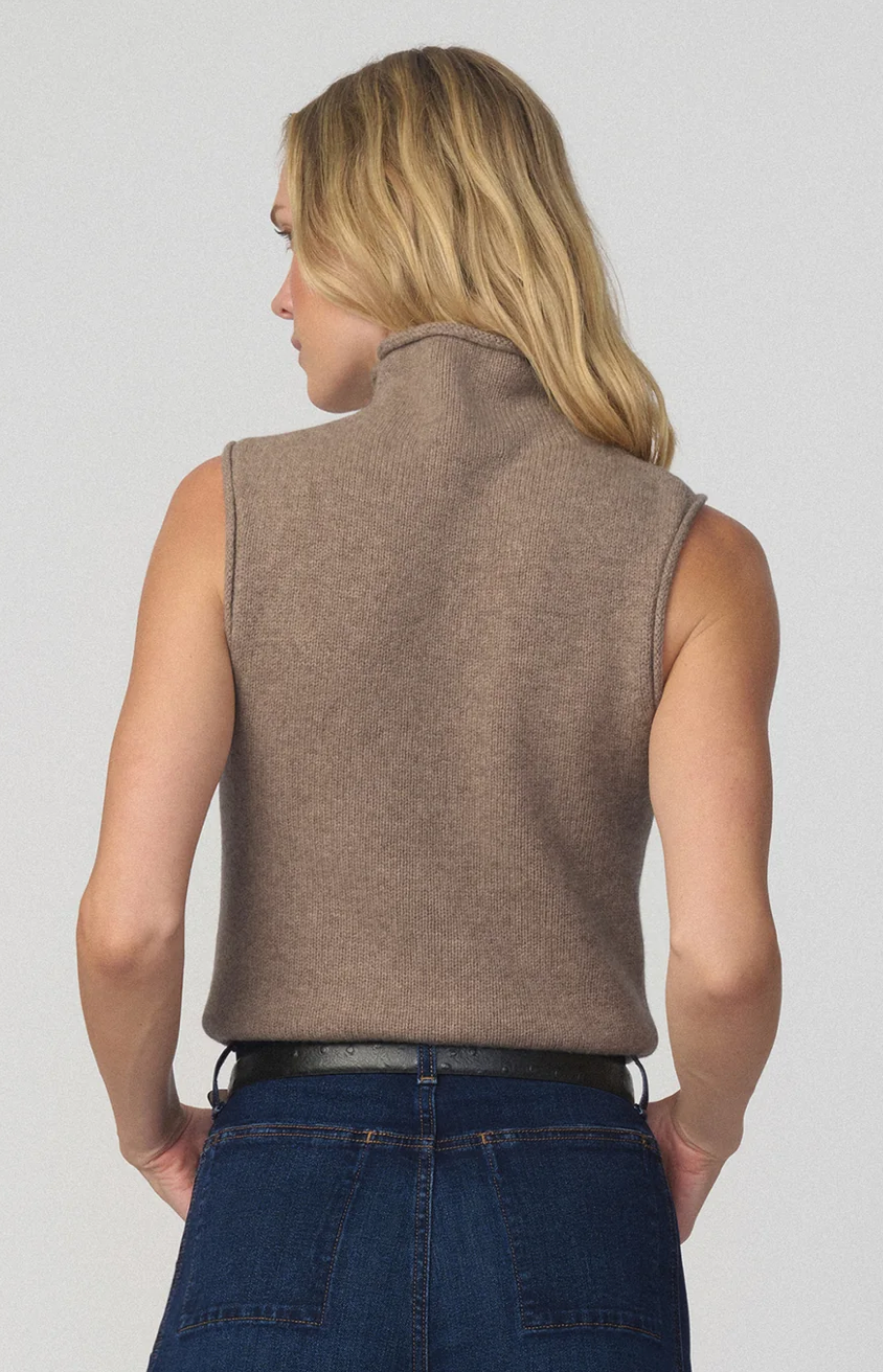 The Stevie Sleeveless Roll Neck Sweater