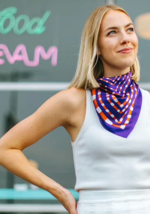 Purple and Orange Scarf