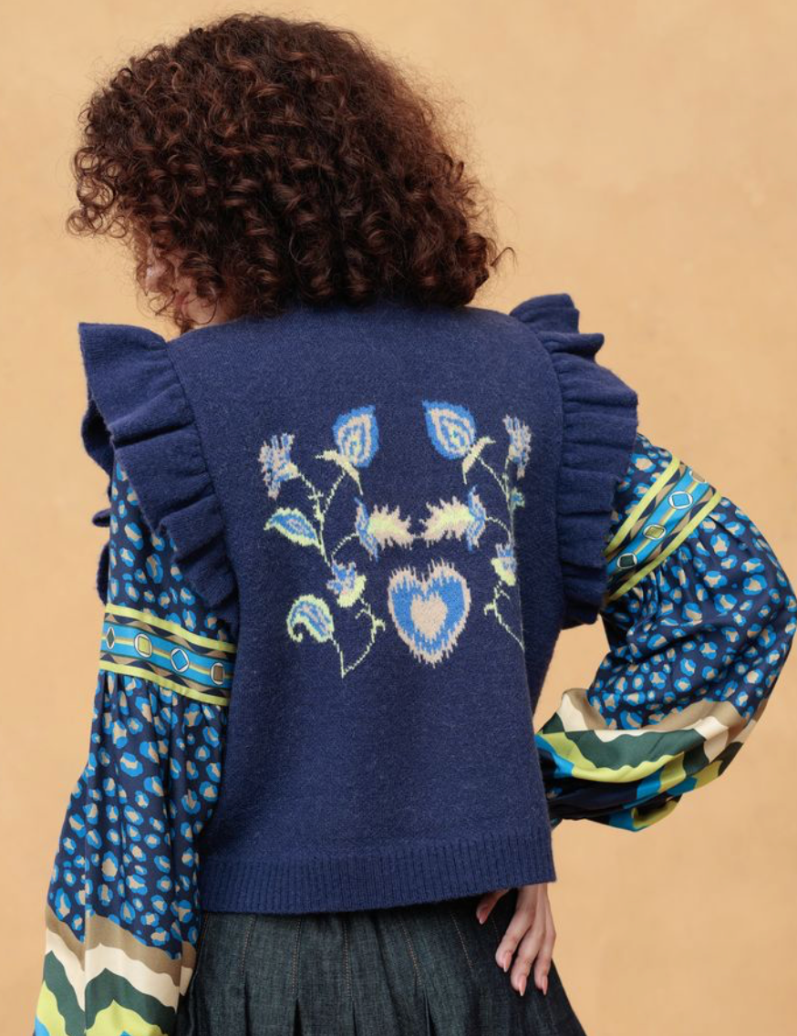 Navy Meg Cardigan