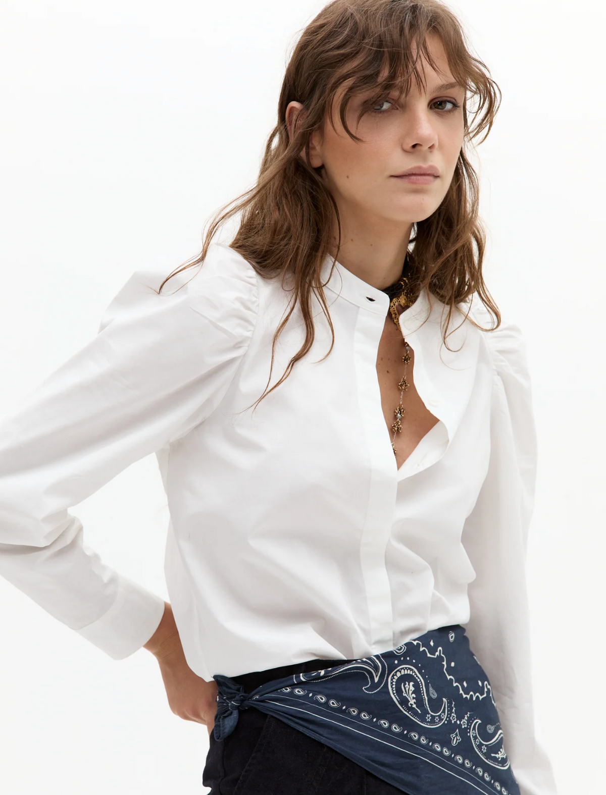 Lilum Poplin Shirt- Off White